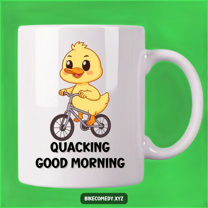 Funny Duckling Bicycle Mug: Cute Determined Ride Gift for Little Champs