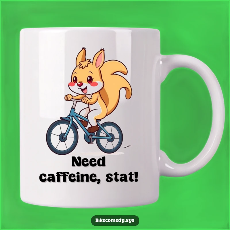 Funny Squirrel Bicycle Mug: Fast Downhill Fun Gift for Energetic People