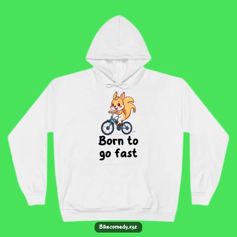 Funny Squirrel Bicycle Hoodie: Cozy Downhill Thrills Sweatshirt for Comfort
