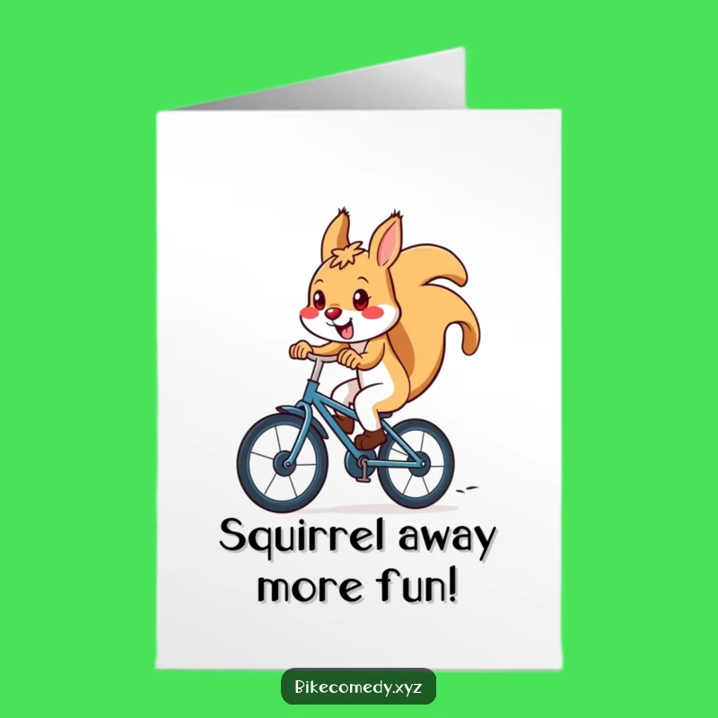 Free Printable Squirrel Birthday Card: Speedy Downloadable Gift for Zippy Celebrations