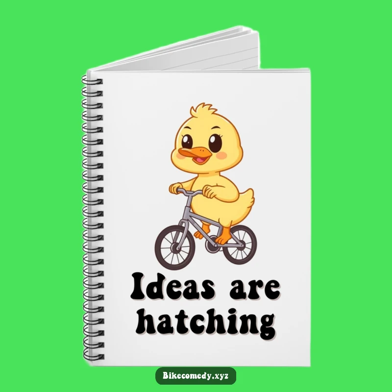 Funny Duckling Bicycle Notebook: Jot Down Goals with Determined Flair