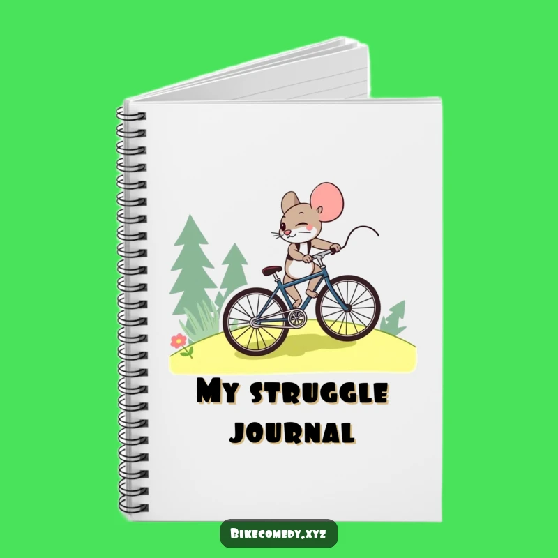 Funny Mouse Bicycle Notebook: Jot Down Goals with Uphill Focus
