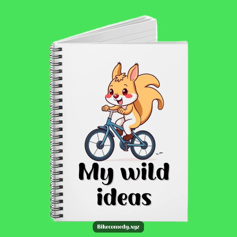 Funny Squirrel Bicycle Notebook: Record Your Adventures with Downhill Flair