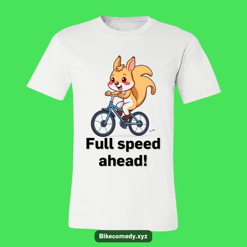 Funny Squirrel Bicycle T-Shirt: Zippy Downhill Ride Tee for Thrill Seekers